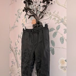 Mango Faux Leather Pants - good condition l, signs of wear throughout